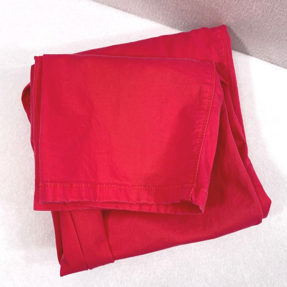 Crown & Ivy Ankle Pants Womens 10 Red Chino Straight Mid Rise Stretch Cropped - Picture 11 of 11